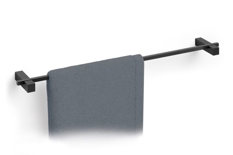 držák na osušky černý nerezový šířka 67 cm ZACK