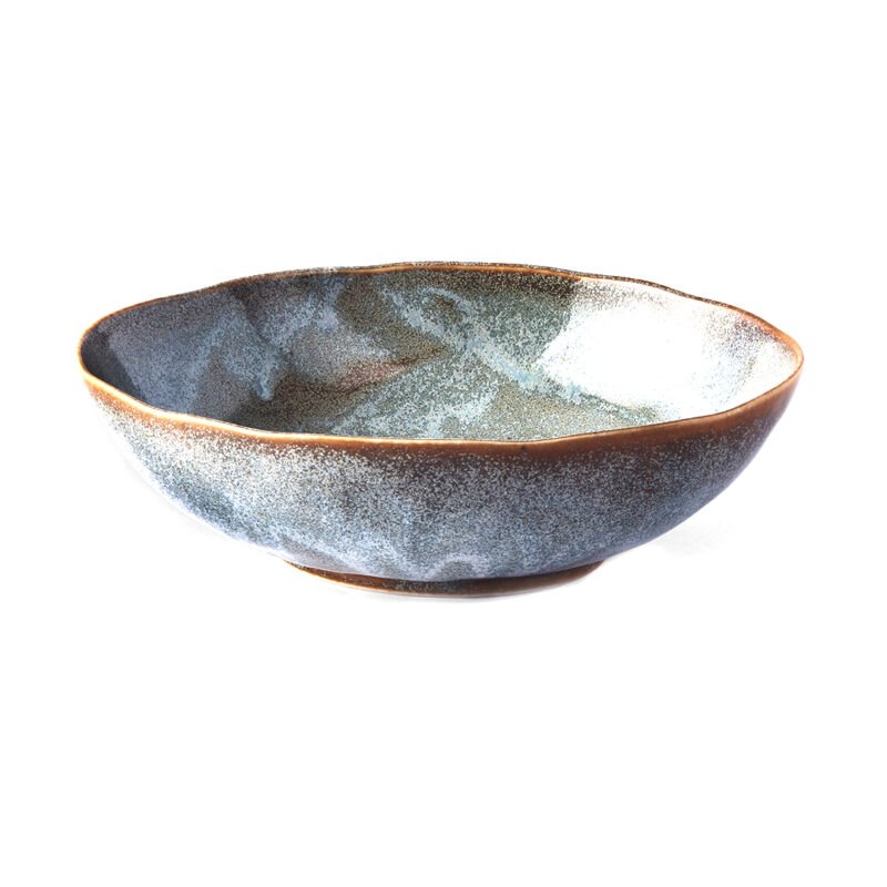 MADE IN JAPAN Steel Gray Large Oval Bowl 20/18 cm