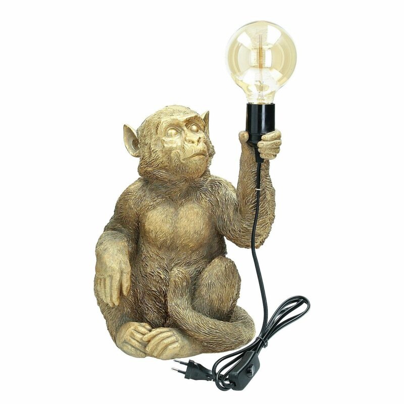 Dekoria Stolní lampa Gold Monkey výška 36cm