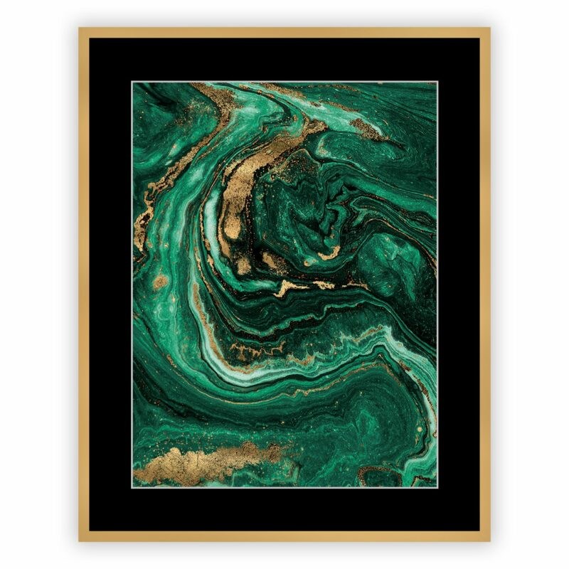 Dekoria Obraz Abstract Green&Gold I 40 x 50 cm