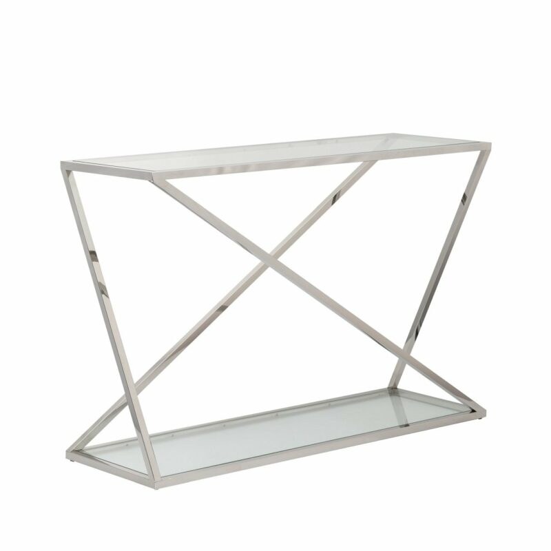 Dekoria Boční stolek - konzole Vertigo silver 120x40x80cm