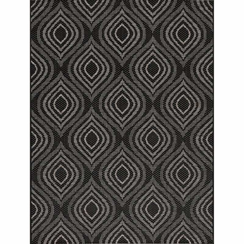 Dekoria Koberec Breeze black/ clif grey 120 x 170 cm